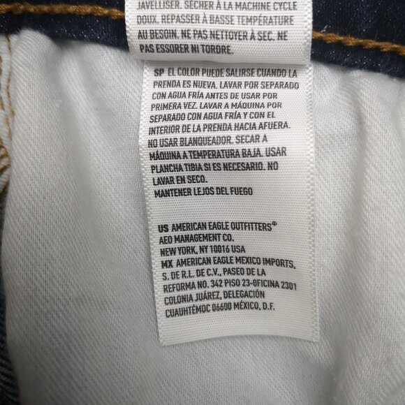 American Eagle Slim Straight Men's Size 32/32 Dark Wash Extreme Flex Blue Jeans - Picture 7 of 15